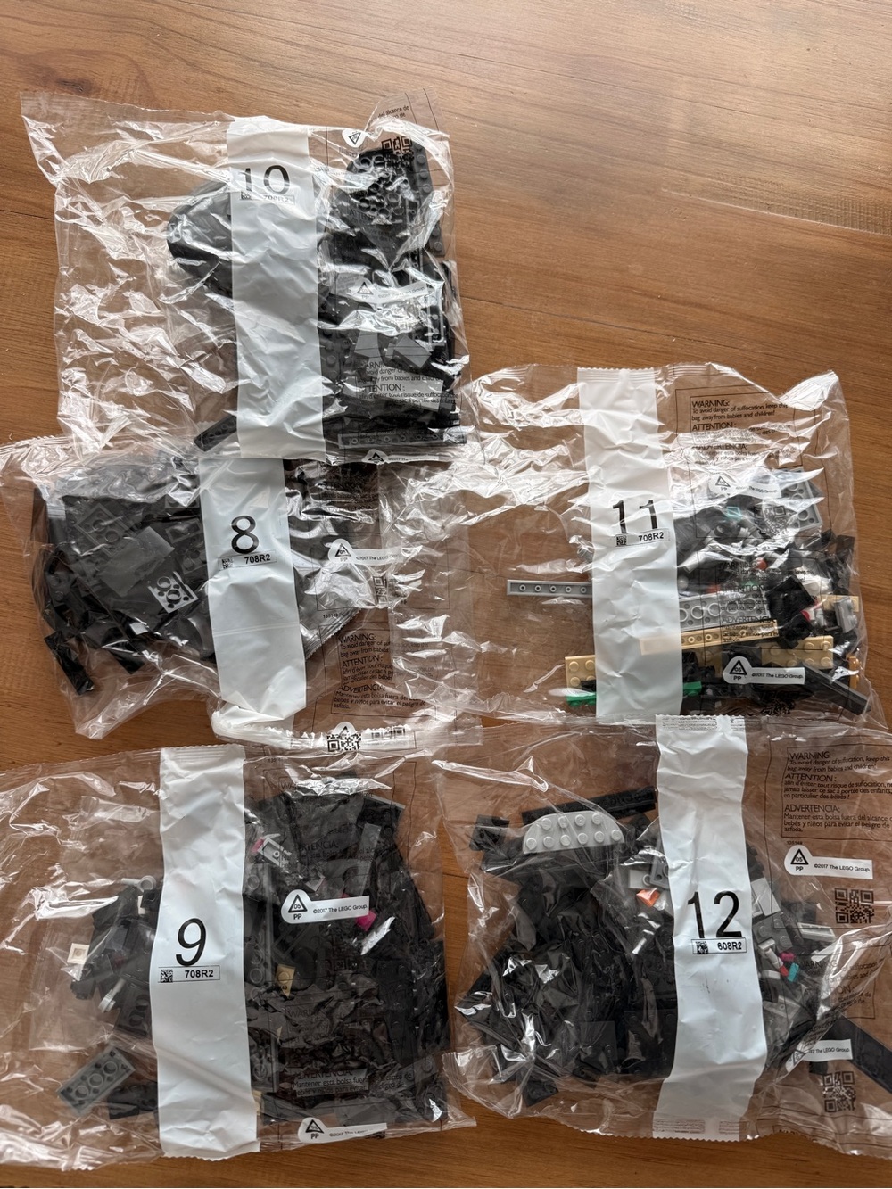 Miscellaneous unopened Building Lego Parts - Black and other Pieces